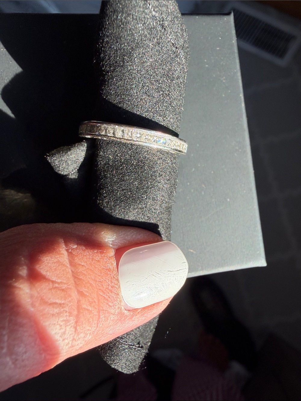 Past, Present & Future white gold and diamond ring